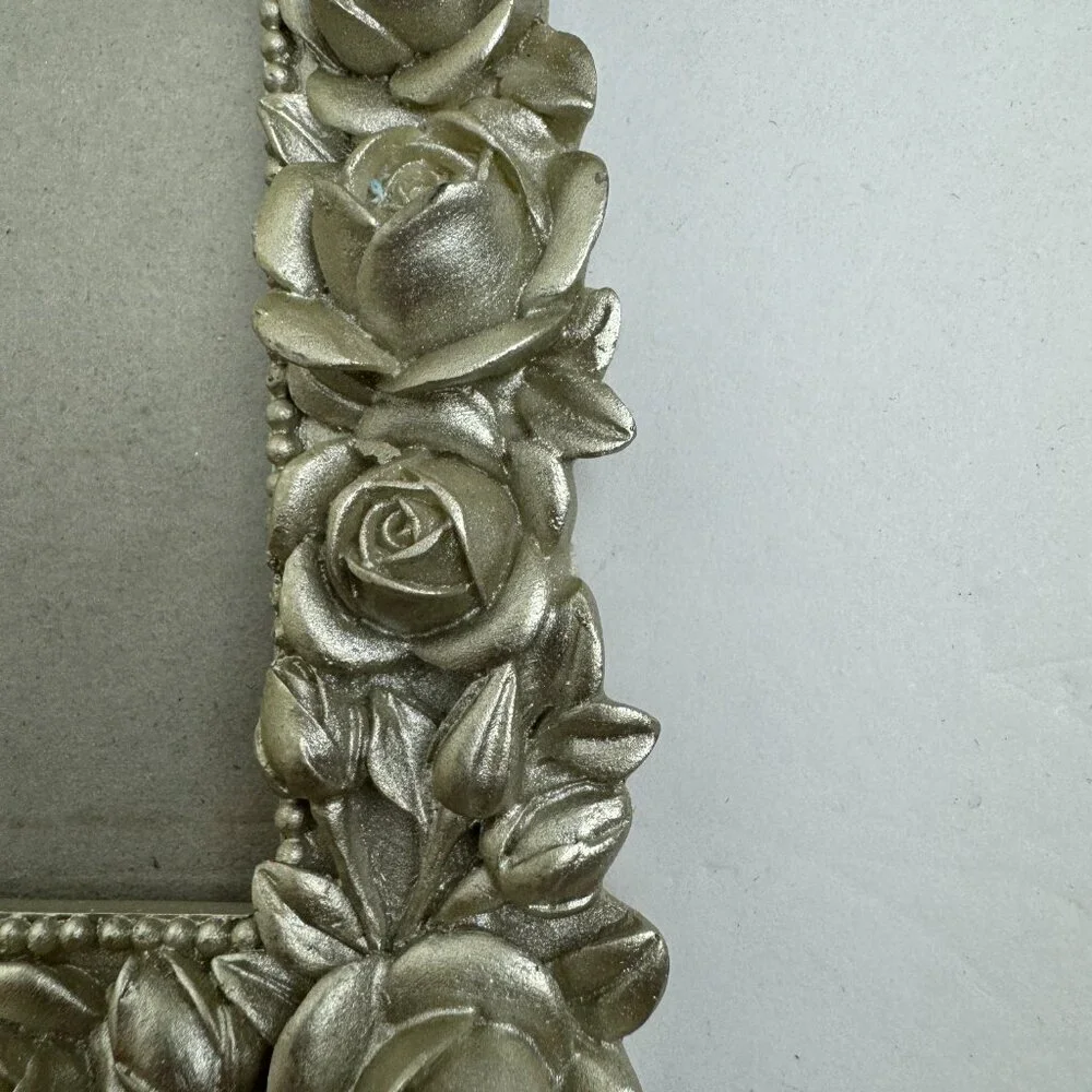 Concepts Picture Photo Frame Silver  Roses 6.5